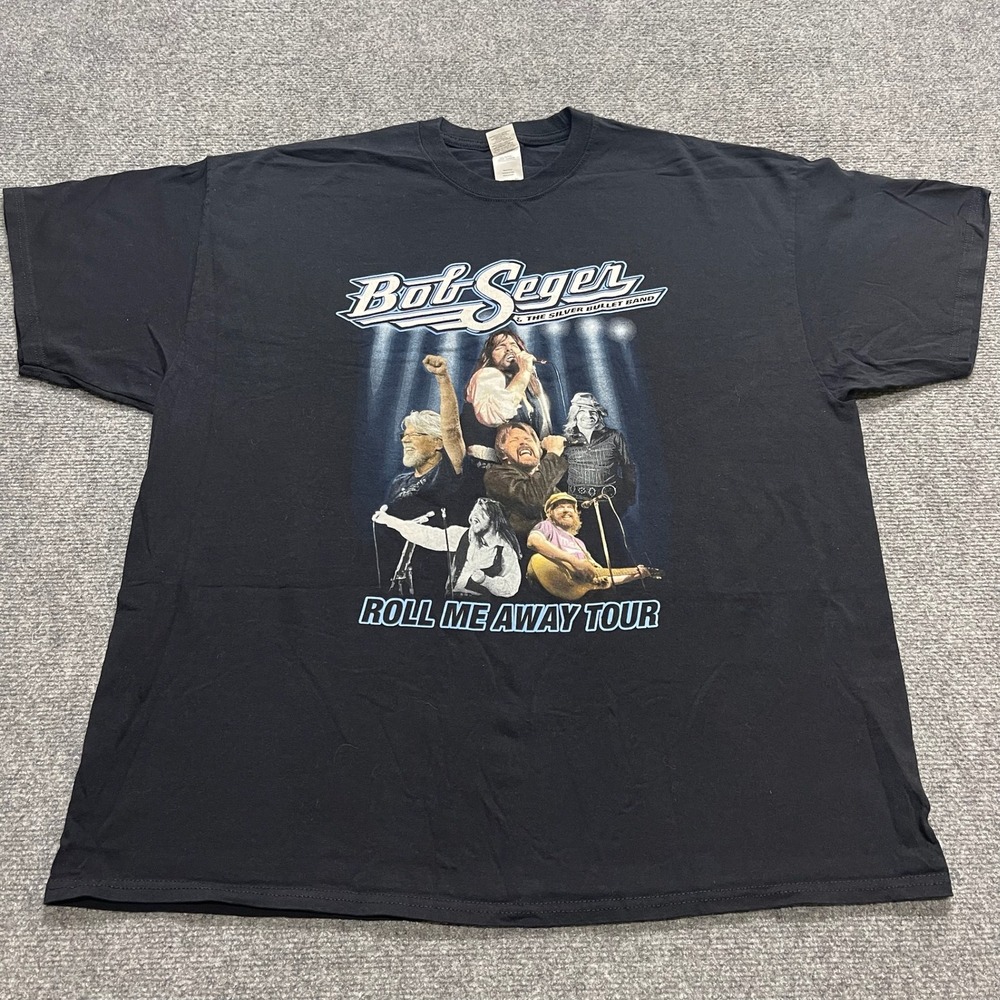 Bob Seger & The Silver Bullet Band "Roll Me Away" Black Tour T-Shirt